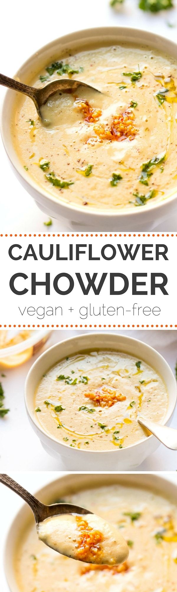 30-Minute Roasted Garlic Cauliflower Chowder