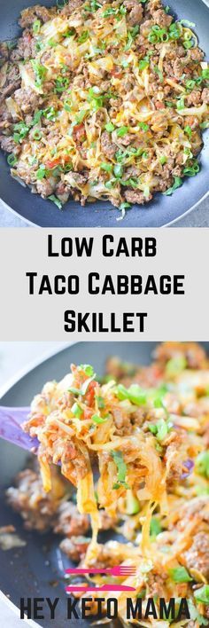 Low Carbohydrate Taco Cabbage Skillet