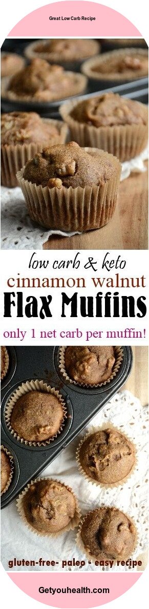 Cinnamon Walnut Flax Muffins Recipe