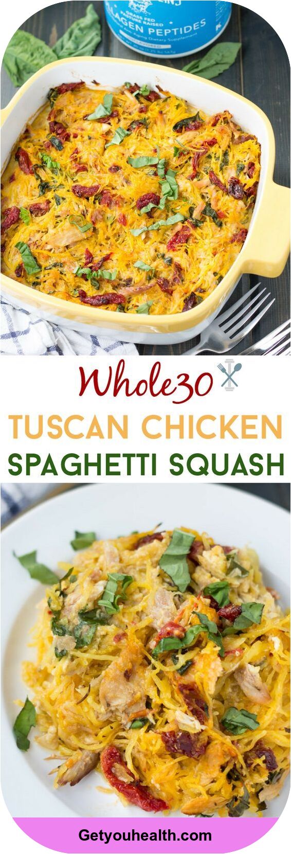 Tuscan Chicken Spaghetti Squash