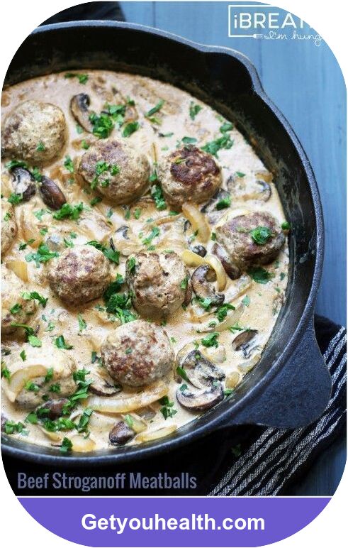 Low Carbohydrate Beef Stroganoff Meatballs Recipe