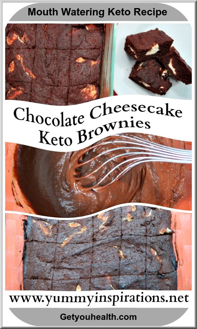 Chocolate Cheesecake Keto Brownies