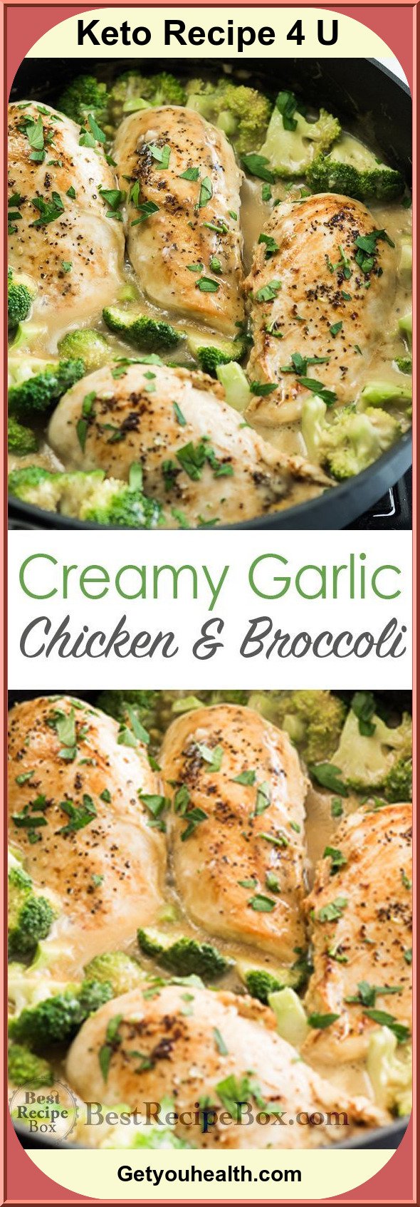 Frying Pan Creamy Garlic Hen With Broccoli Recipe