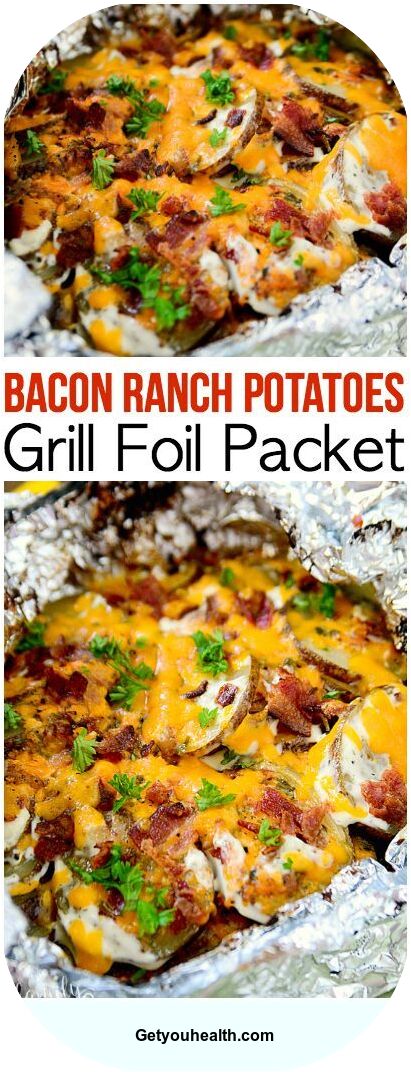 Bacon Ranch Potatoes Grill Foil Packet Recipe