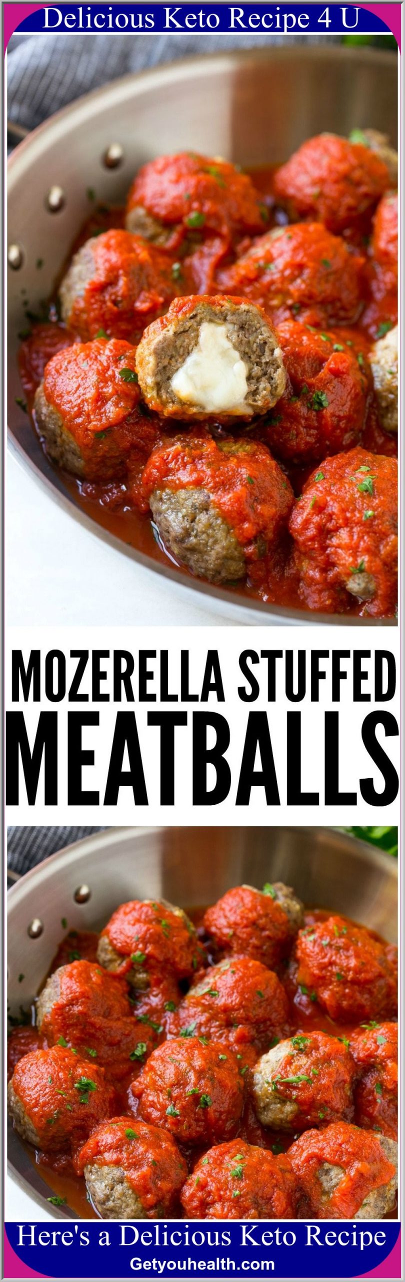 Mozzarella Stuffed Meatballs