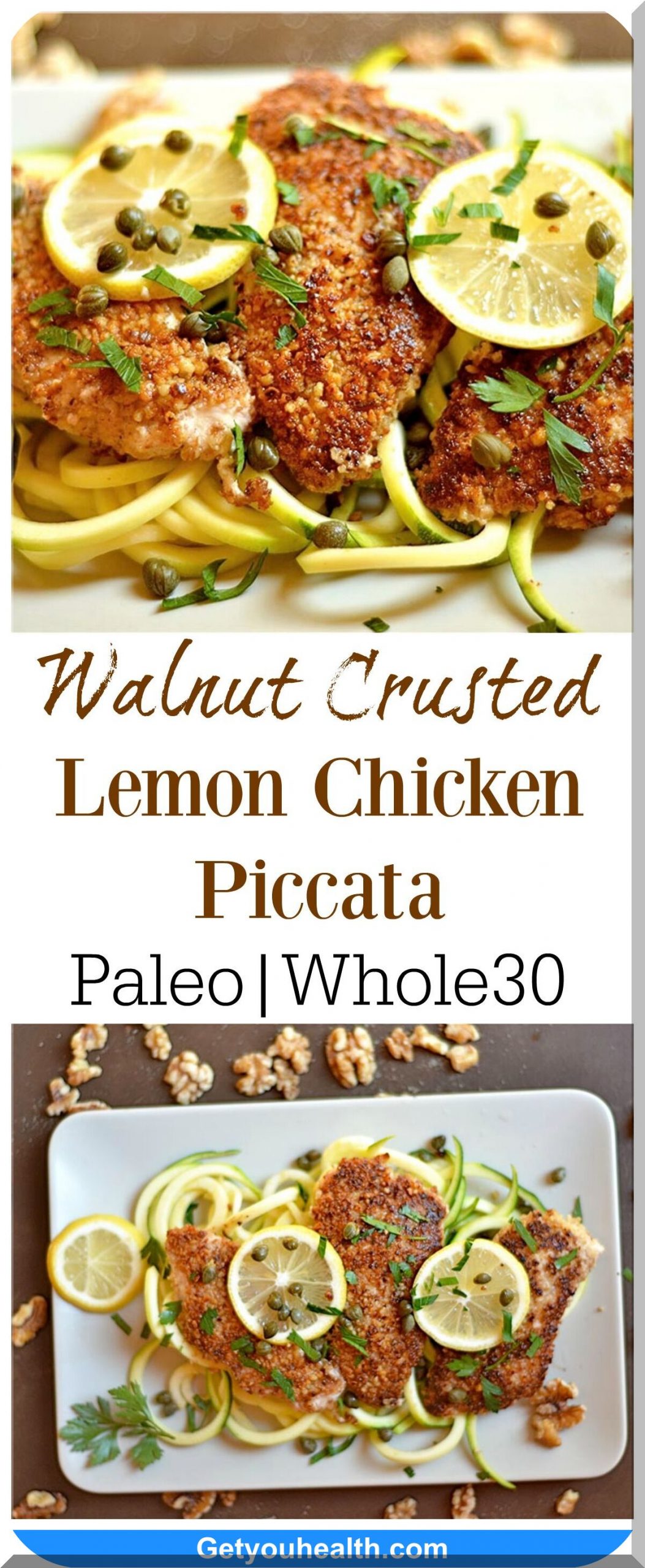 Walnut Crusted Lemon Chicken Piccata