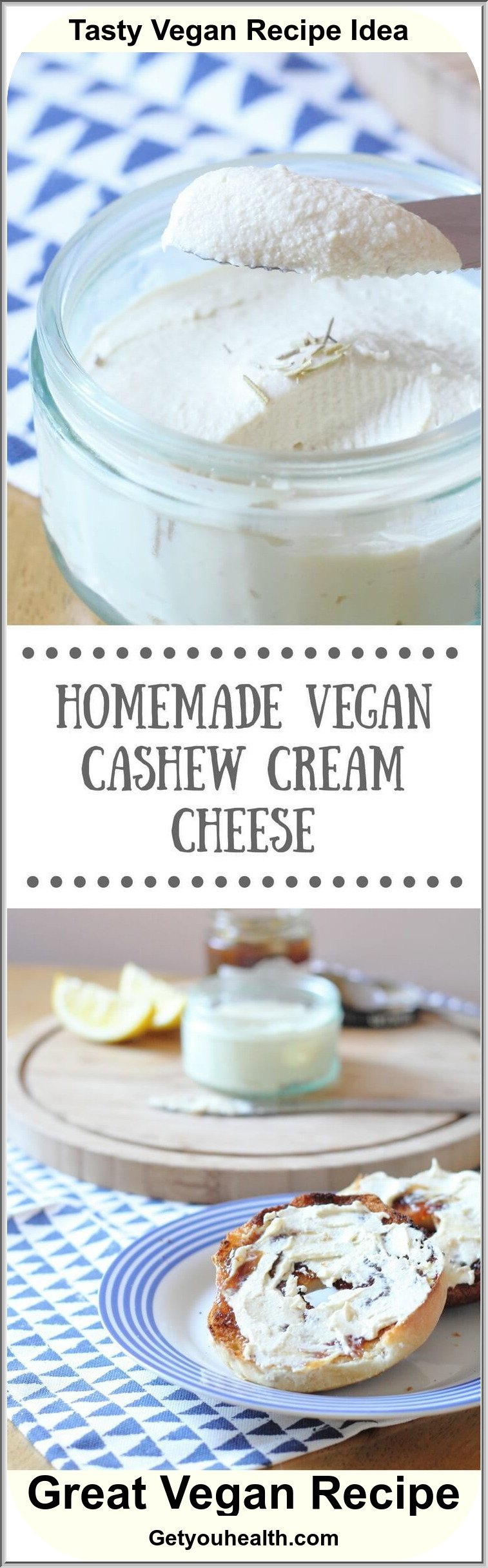 Homemade Vegan Cashew Cream Cheese