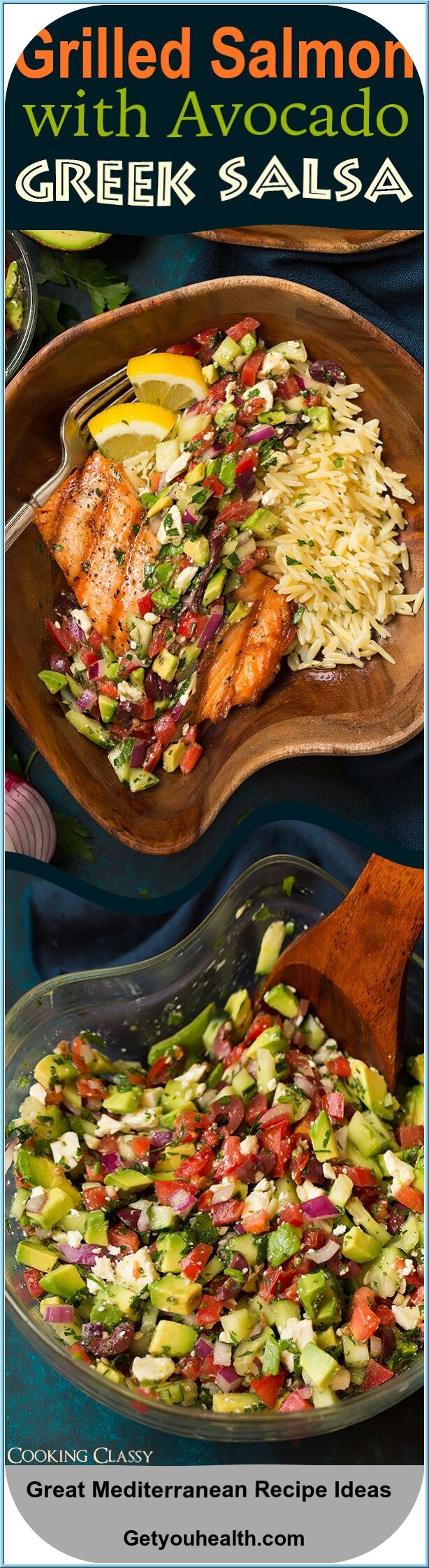 Grilled Salmon Avocado Greek Salsa Recipe