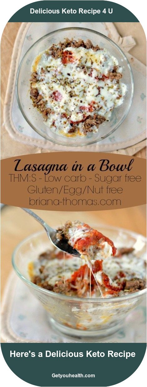 Low-Carb Single-Serve Lasagna in a Bowl