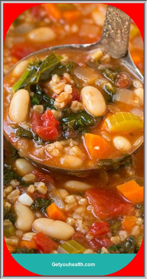 Mediterranean Kale Cannellini Farro Stew Recipe