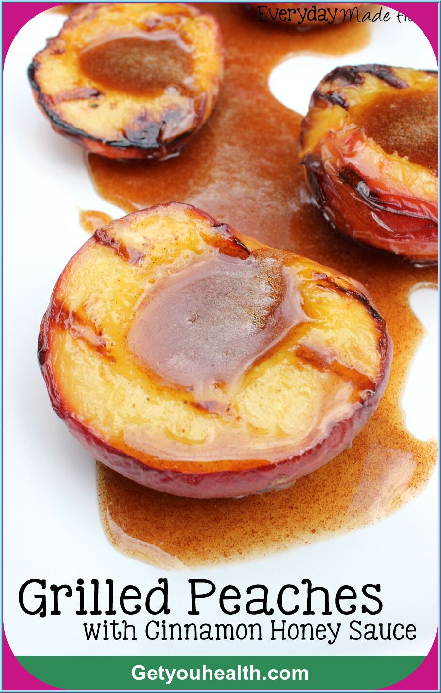 Grilled Peaches with Cinnamon Honey Sauce