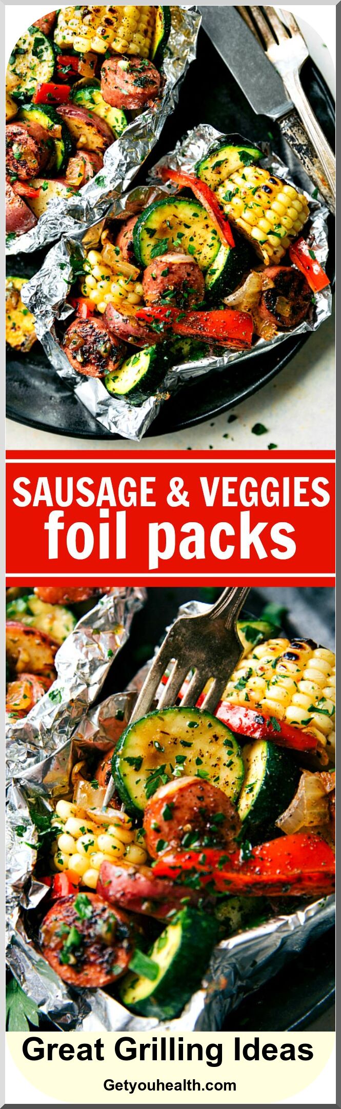 Easy Tin Foil Sausage and Veggies Supper