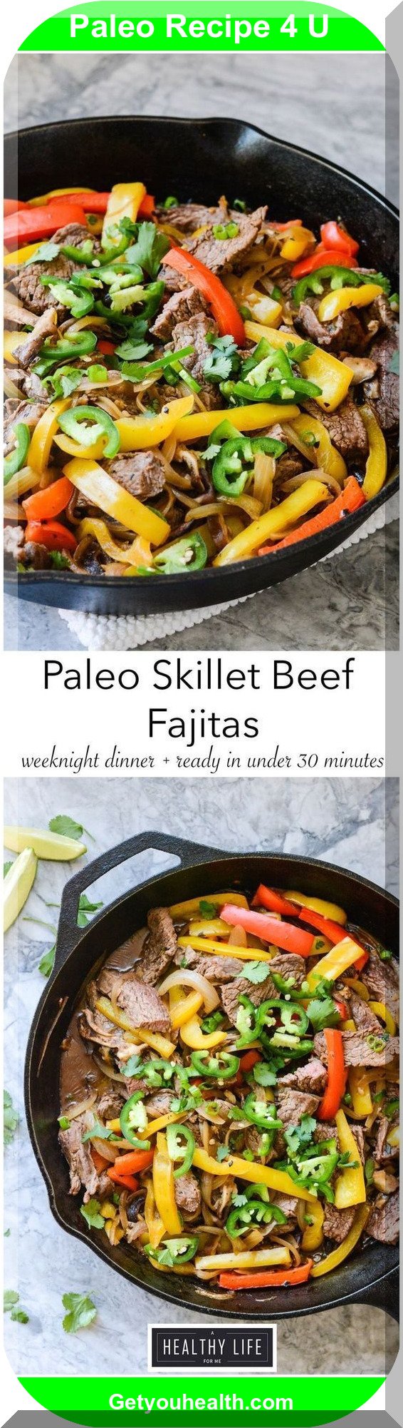 Paleo Skillet Beef Fajitas Recipe