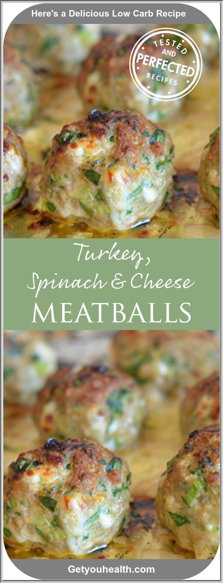 Turkey, Spinach & Cheese Meatballs Recipe