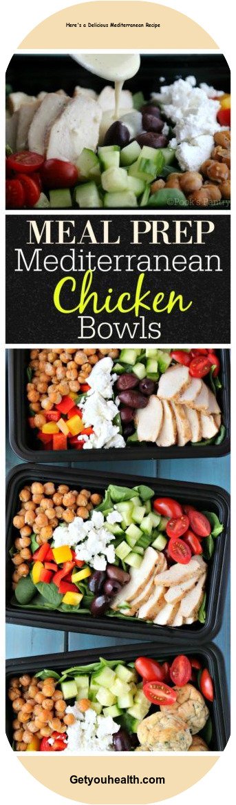 Mediterranean Chicken Meal Preparation Bowls