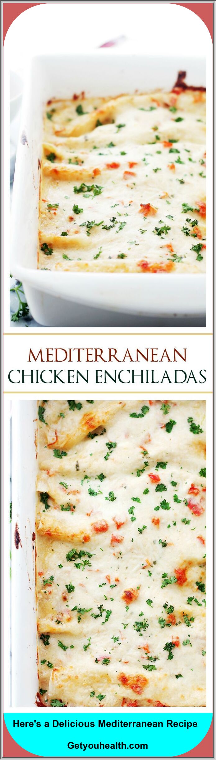 Mediterranean White Chicken Enchiladas Recipe