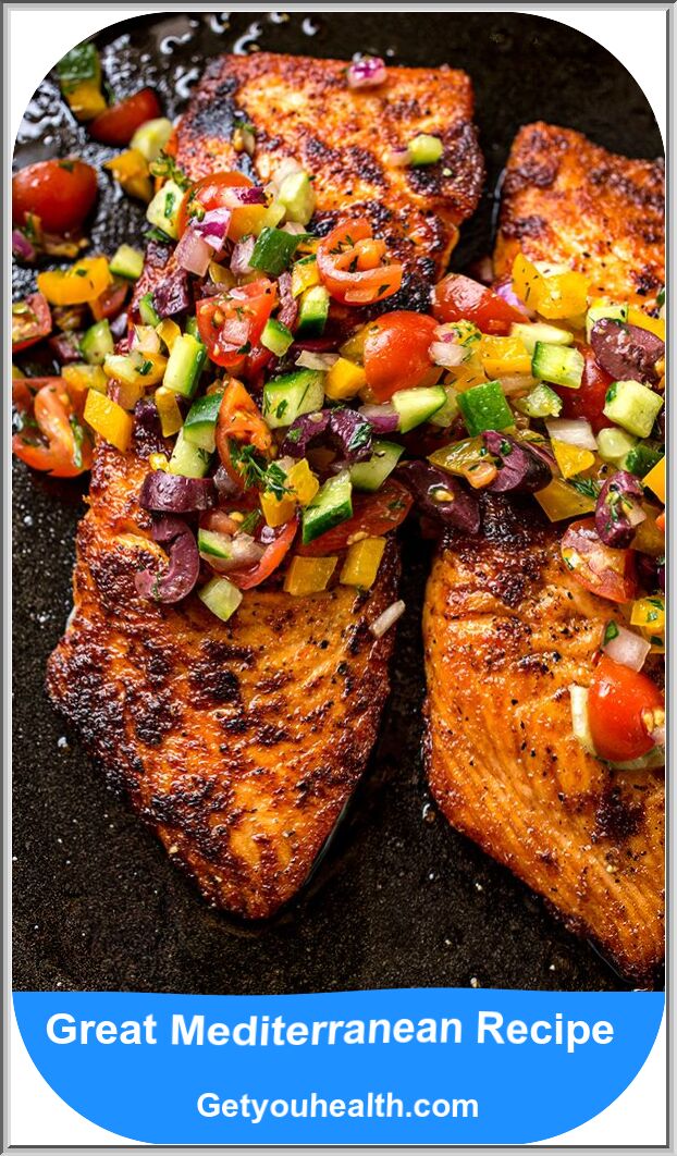 Pan Seared Salmon with Mediterranean Salsa Recipe