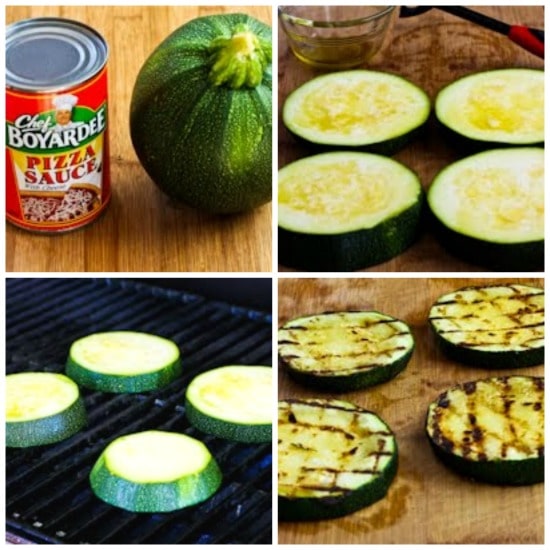 Grilled Zucchini Pizza Slices