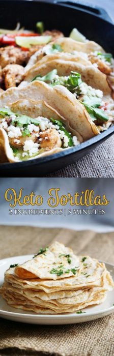 Our Low Carb Tortillas are only two ingredients and are perfect tacos and burritos! 
